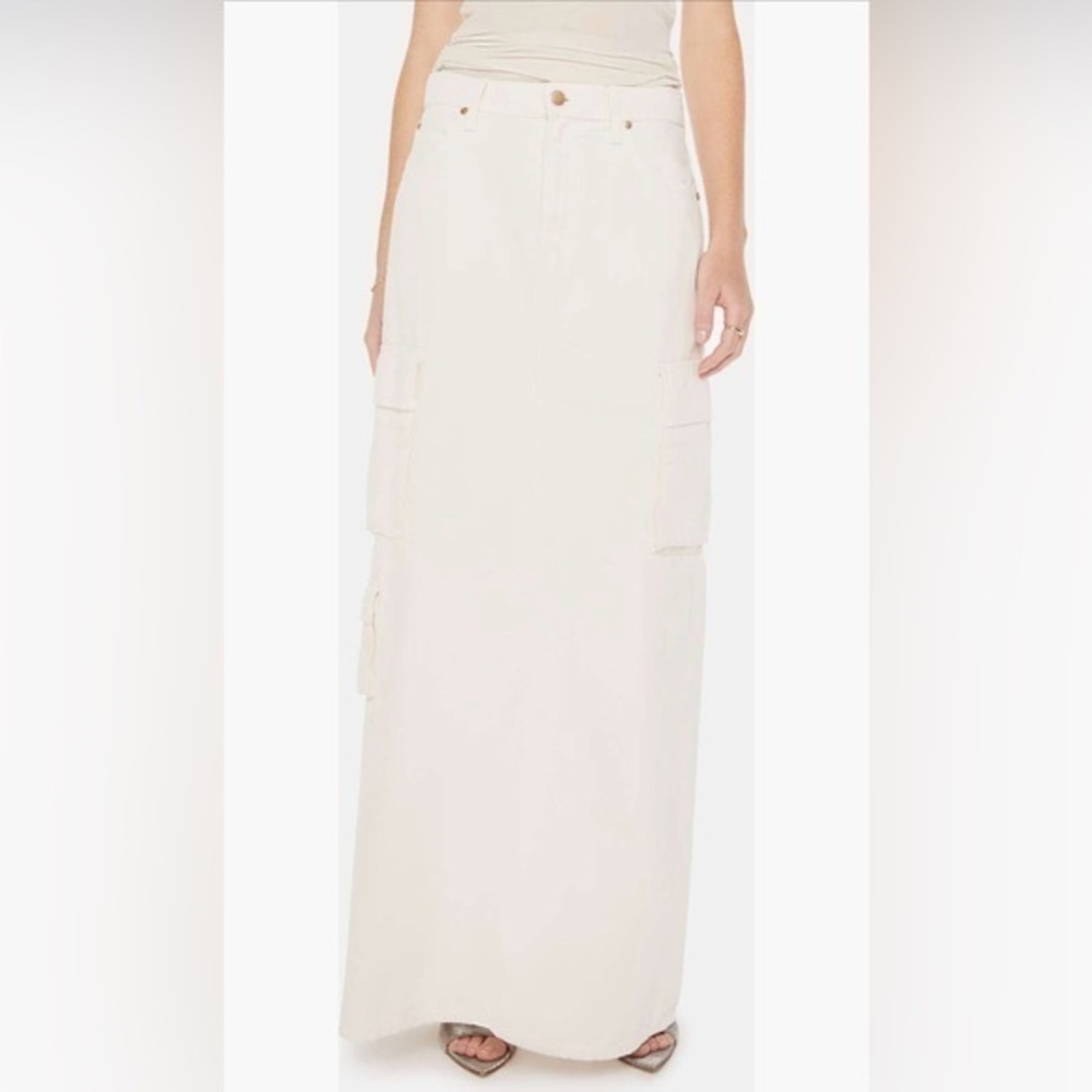 MOTHER Denim Maxi Cargo Skirt